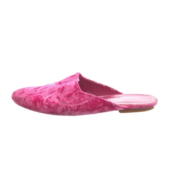 Dries Van Noten Pink Velvet Mules - Picture 2 of 7